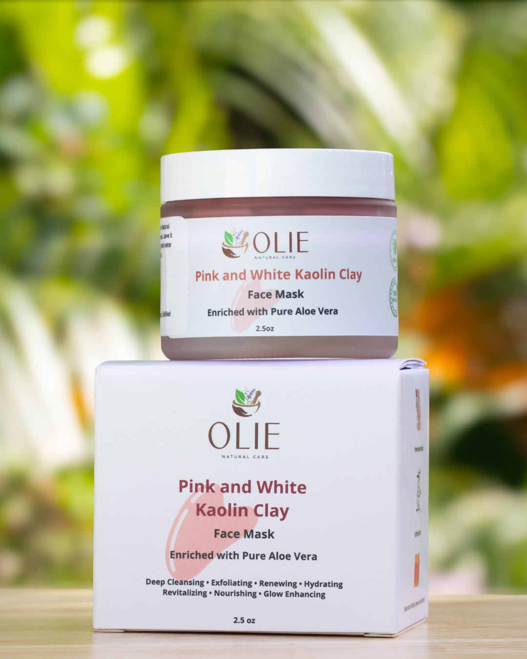 Pink and White Kaolin Clay Face Mask