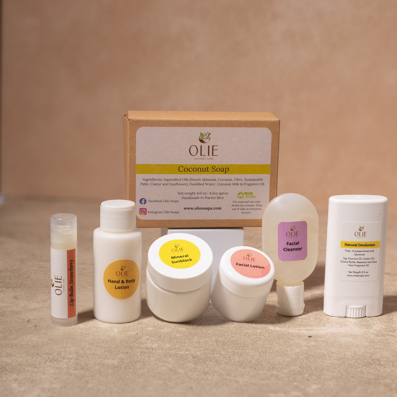 Facial & Skin Care Travel Kit – Coconut Soap + Coconut Body Lotion